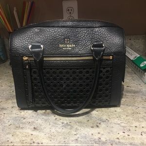 Kate Spade Delaney Perri Lane Bubbles Black Leathe